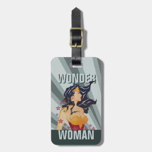 Étiquette À Bagage Wonder Woman Profil rétrospectif Sunburst
