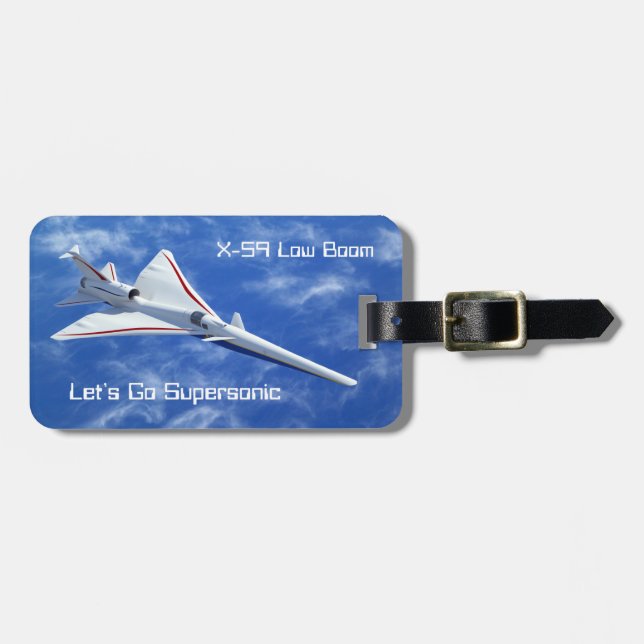 Étiquette À Bagage X-59 Avion à réaction supersonique à faible poussé (Devant horizontal)