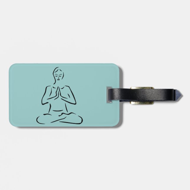 Étiquette À Bagage Yoga Pose Design Bagages Tags (Dos horizontal)
