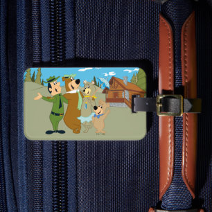 Étiquette À Bagage Yogi Ours et amis Accueil chaleureux