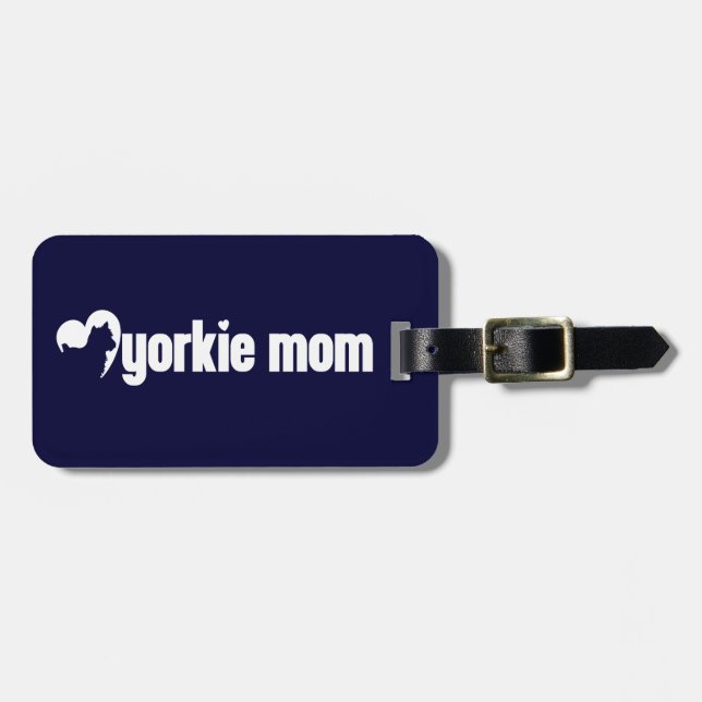 Étiquette À Bagage Yorkie Maman (Devant horizontal)