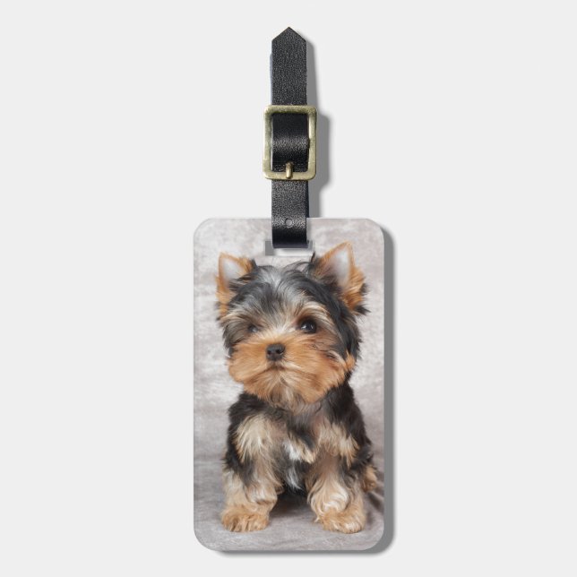 Étiquette À Bagage Yorkie merveilleux (Devant Vertical)
