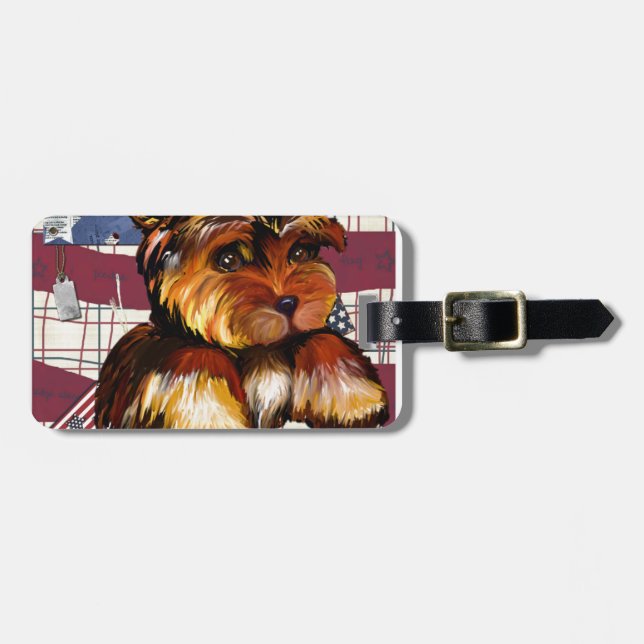 ÉTIQUETTE À BAGAGE YORKIE POO (Devant horizontal)