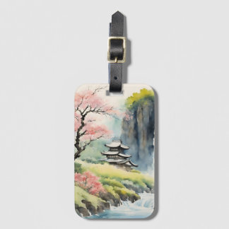 Étiquette À Bagage Zen Watercolor House Luggage Tag