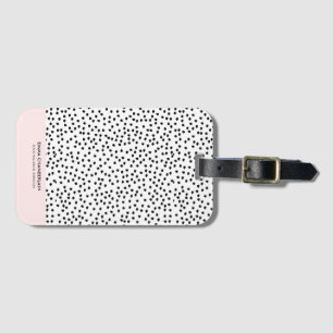 Étiquette À Bagage Zones Dalmatiennes minimalistes Simple Moderne Cut