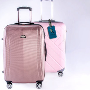 Étiquette à bagages Monogramme R cobalt