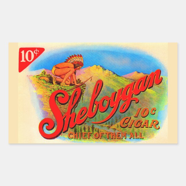 étiquette à cigares Sheboygan dans les années 1920 (Devant)