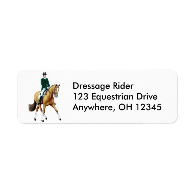 Étiquette à demi-col Dressage Horse (Devant)