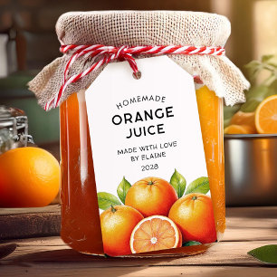 Étiquette à jus d'orange maison
