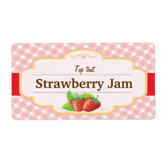 Étiquette à la confiture classique Jelly fraise