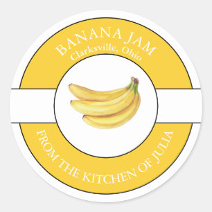 Étiquette à la confiture de banane