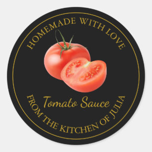 Étiquette à la sauce tomate maison Noir