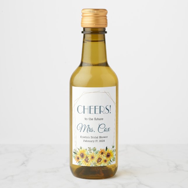 Étiquette à vin de Sunflower Mini été (Devant)