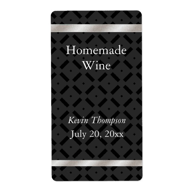 Étiquette à vin fait maison (Devant)