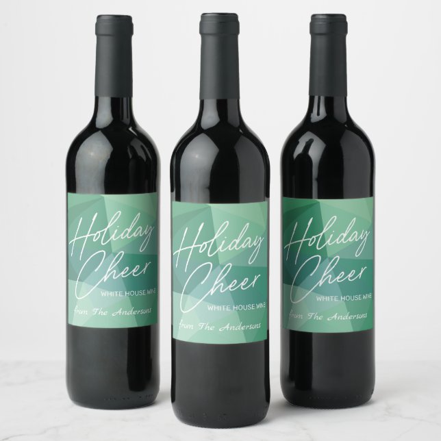 Étiquette à vin moderne Abstrait de vacances (Bouteilles)