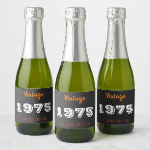 Étiquette à vin vintage 1975 édition limitée - 50e
