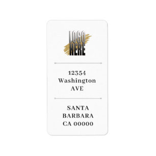 Étiquette Add Your logo Vertical Business Return Address