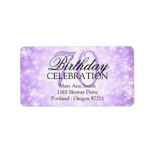 Étiquette Adresse 70e Purple Winter Wonderland