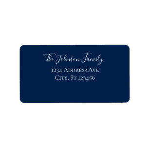 Étiquette Adresse bleue marine