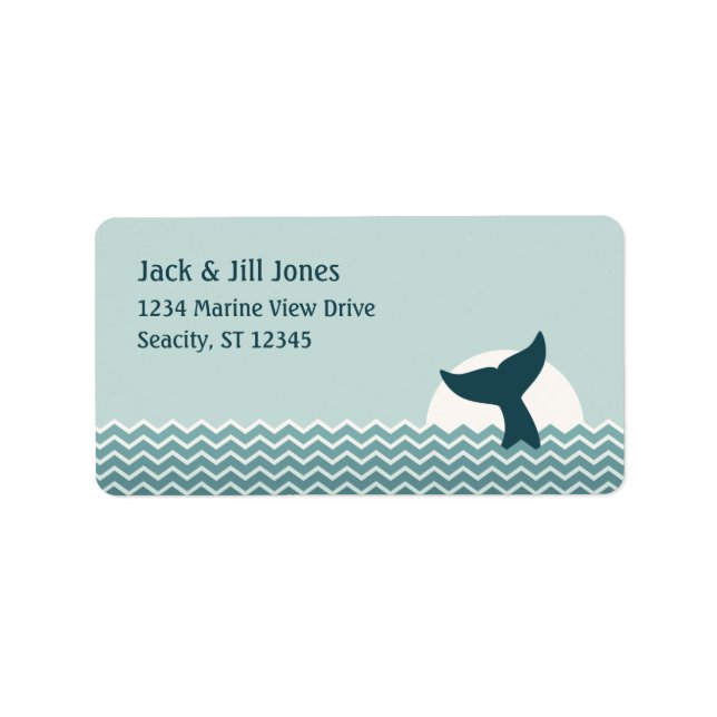 Étiquette Adresse de la queue de baleine (Devant)