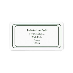 Étiquette Adresse de mariage simple et élégante