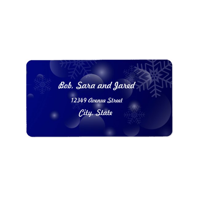 Étiquette Adresse de Noël du jour férié (Devant)