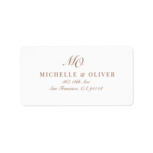 Étiquette Adresse de retour (Devant)