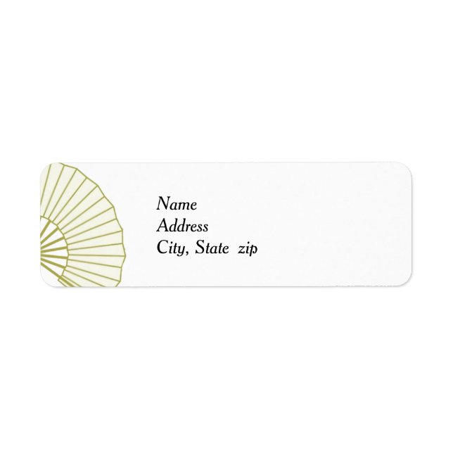 Étiquette Adresse de retour (Devant)
