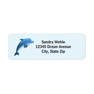 Étiquette Adresse de retour dauphin