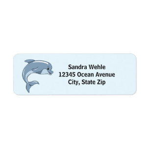 Étiquette Adresse de retour dauphin