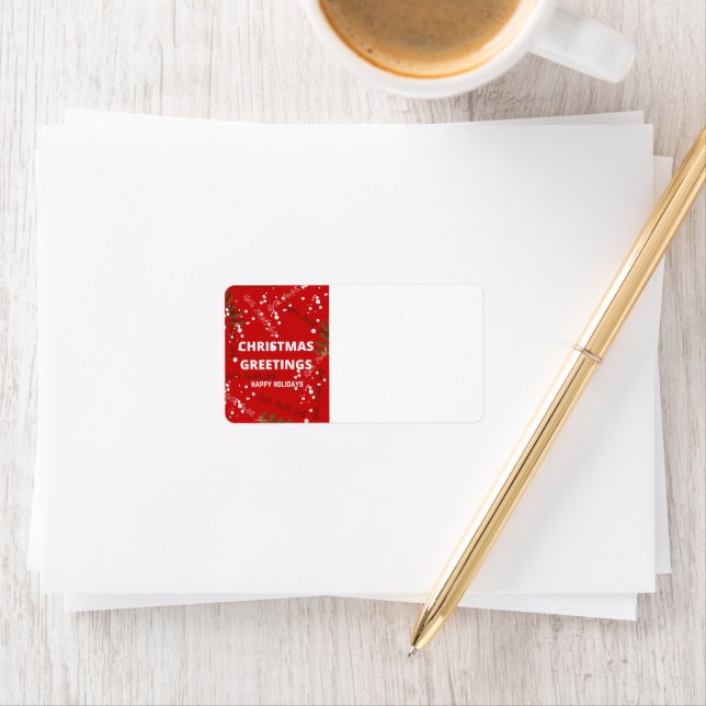 Étiquette Adresse de retour de Noël (En situation)