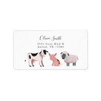 Adresse de retour des animaux de ferme mignons