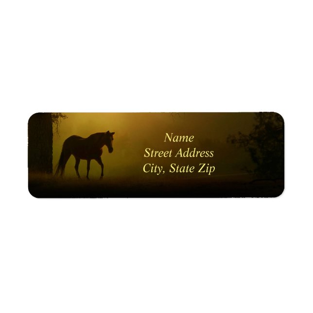 Étiquette Adresse de retour du cheval (Devant)