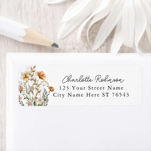 Étiquette Adresse de retour du petit Baby shower F (En situation)