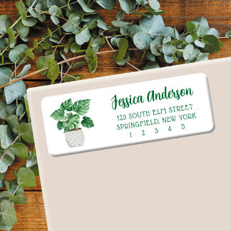 Étiquette Adresse de retour du Plante de la maison