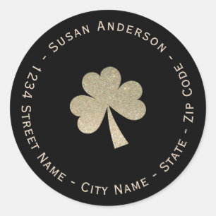 Étiquette Adresse de retour du Shamrock de parties