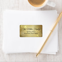 Adresse de retour Gold Christmas