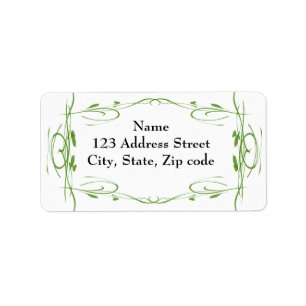 Étiquette Adresse de retour Label Green Vines Boarder