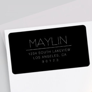 Étiquette Adresse de retour stylée