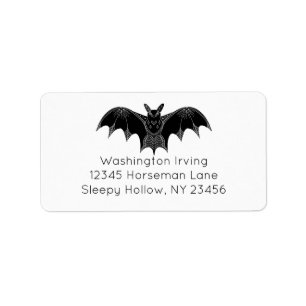 Étiquette Adresse d'Halloween de chaume éffrayante