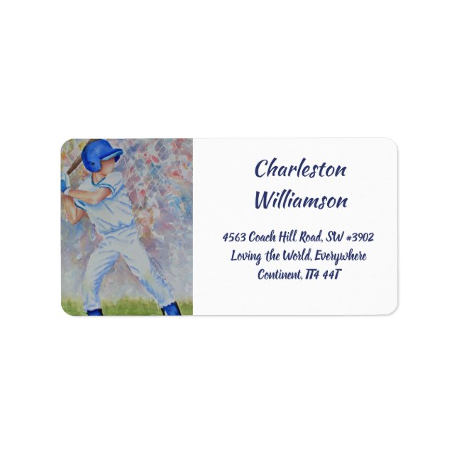 Étiquette Adresse du baseball (Devant)