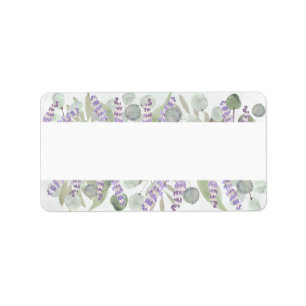 Étiquette Adresse du Mariage blanc Eucalyptus & Lavender