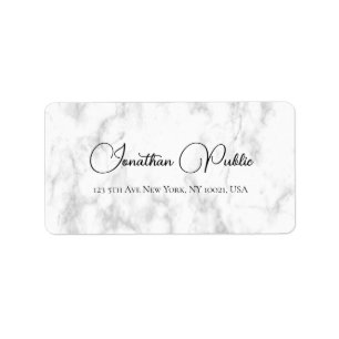 Étiquette Adresse du Modèle de typographie de script de Marb