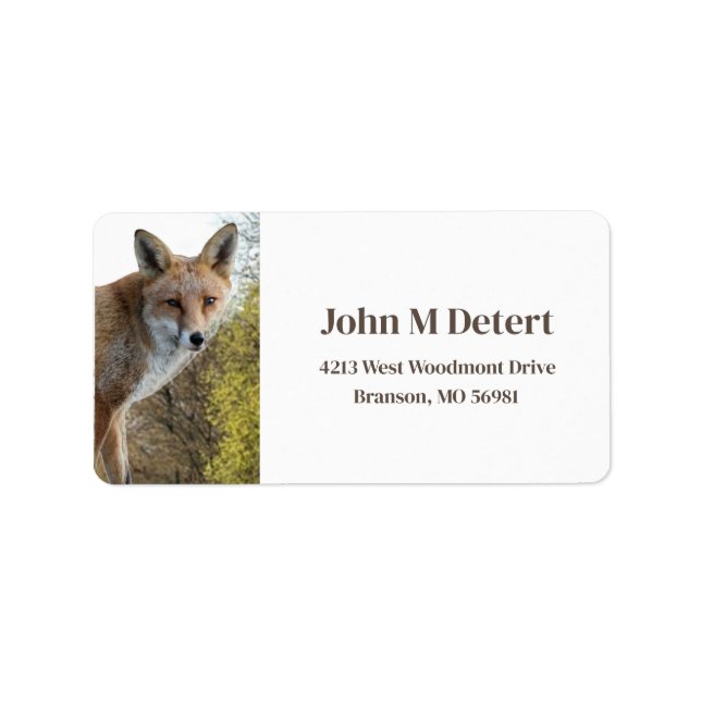 Étiquette Adresse Fox (Devant)
