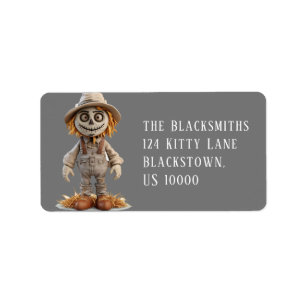 Étiquette Adresse Halloween Scarecrow