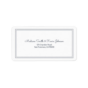 Étiquette Adresse minimaliste du Mariage de script cursif si