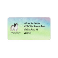 Adresse Papillon Dog Art Personnalisée