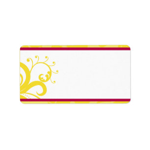 Étiquette Adresse postale de 1,25 po x 2,75 po Rose chaud/Sw