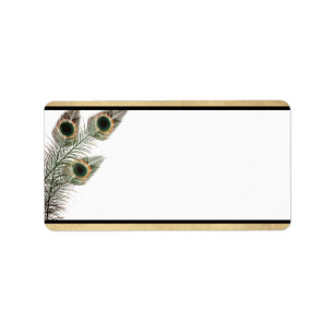 Étiquette Adresse postale de 1,25 po x 2,75 po Vintage Peaco