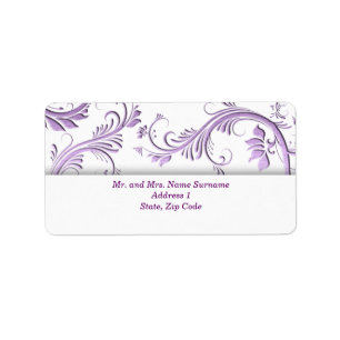 Étiquette Adresse tourbillonnante violette